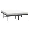 vidaXL Metal Bed Frame without Mattress Black 140x190cm