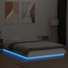 vidaXL Bed Frame with LED Lights without Mattress White 120x200cm