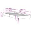 vidaXL Bed Frame No Mattress Sonoma Oak 90x190 cm Single Engineered Wood