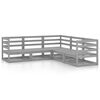 vidaXL 5 Piece Garden Lounge Set Grey Solid Wood Pine