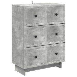 vidaXL Drawer Cabinet 66 x 34.5 x 90 cm Engineered Wood Concrete Grey