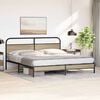 vidaXL Metal Bed Frame without Mattress Smoked Oak 183x213 cm