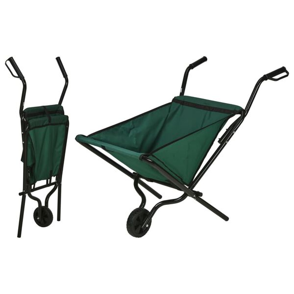 ProGarden Folding Wheelbarrow Green and Black