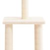 vidaXL Cat Tree with Sisal Scratching Posts Cream 85.5 cm