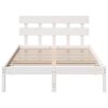 vidaXL Bed Frame with Headboard White 120 x 200 cm Solid Pine wood