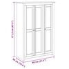 vidaXL 3-Door Wardrobe Grey 118x50x171.5 cm Pine Panama Range