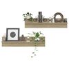 vidaXL Wall Shelf 2 pcs Sonoma Oak 80x11.5x18 cm Engineered Wood