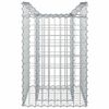 vidaXL Gabion Raised Bed Silver 50 x 50 x 80 cm Galvanised Steel