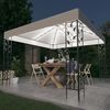 vidaXL Gazebo with LED String Lights 3x3 m White
