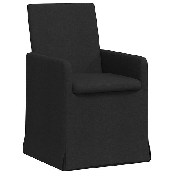 vidaXL Dining Chairs 2 pcs Black 57 x 67 x 95 cm Fabric