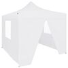vidaXL Professional Folding Party Tent with 4 Sidewalls 3x3 m Steel White