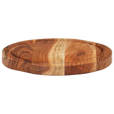 vidaXL Chopping Board Ø25x2.5 cm Solid Wood Acacia