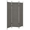 vidaXL Room Dividers Grey Fabric