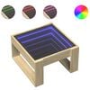 vidaXL Coffee Table with Infinity LED Sonoma Oak 50x53x30 cm