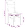 vidaXL Dining Chair 2 pcs Natural Solid Rubber Wood