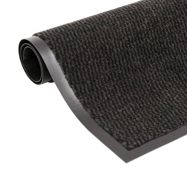 vidaXL Dust Control Mat Rectangular Tufted 90x150 cm Black