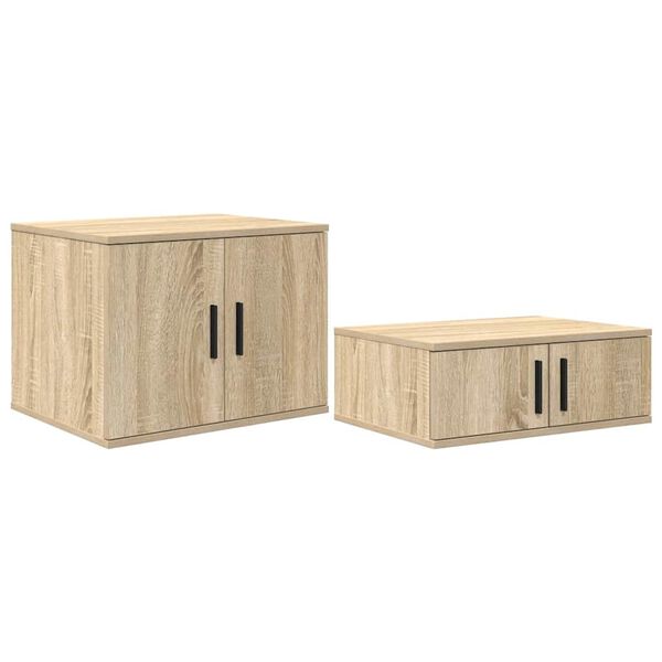 vidaXL Storage Cabinet 2 pcs Sonoma Oak 118 x 41 x 40 cm