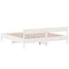 vidaXL Bed Frame without Mattress White 200x200 cm Solid Wood Pine