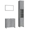 vidaXL 3 Piece Bathroom Furniture Set Grey Sonoma Engineered Wood