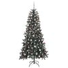 vidaXL Artificial Christmas Tree with 300 LEDs with Stand Green 240 cm