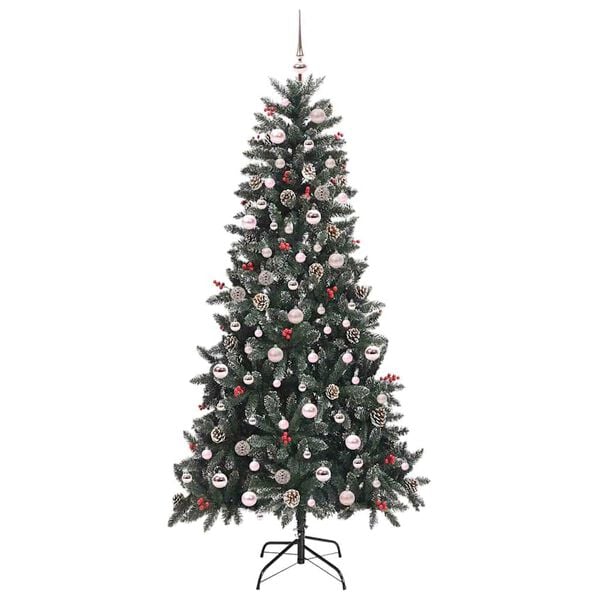 vidaXL Artificial Christmas Tree with 300 LEDs with Stand Green 240 cm