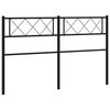 vidaXL Metal Replace Headboard Black 135 cm