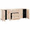vidaXL Sideboard 3 pcs White 60 x 33 x 75 cm Solid mango wood