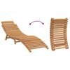 vidaXL Sunlounger 1-person Brown 185.5 x 55 x 58.5 cm Solid Teak Wood