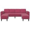 vidaXL Sofa Set Wine red Velvet