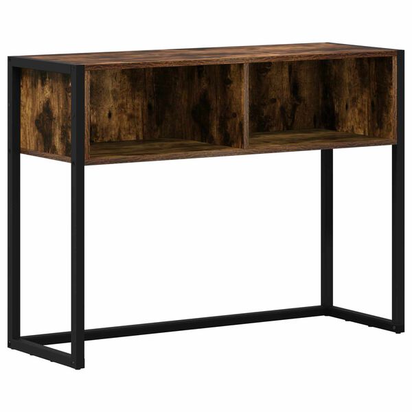 vidaXL End Table Smoke Oak 100 x 36 x 75 cm Engineered Wood