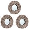 vidaXL Mirror | Natural Rattan | Wicker | 15 cm Diameter | Wall mounting