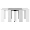 vidaXL Extendable Dining Table High Gloss White 175x90x75 cm