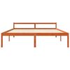 vidaXL Bed Frame with Headboard Wax Brown 180 x 200 cm Solid Pine Wood