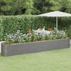vidaXL Garden Raised Bed Galvanised Steel 440x80x68 cm Grey