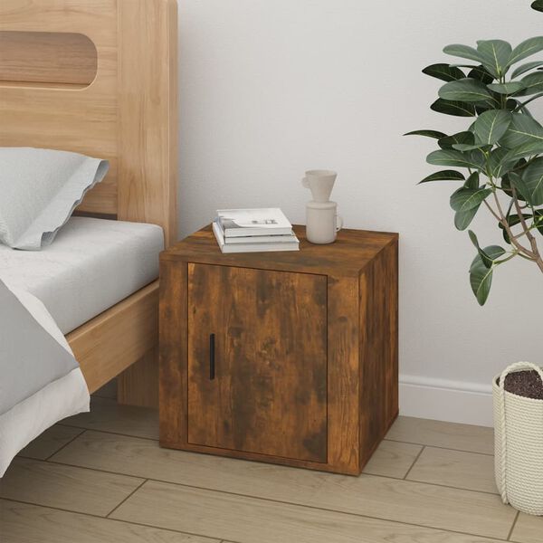 vidaXL Bedside Cabinet Smoked Oak 50x39x47 cm