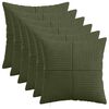 vidaXL Cushion Cover 6 pcs ALMELO Green 40 x 40 cm Corduroy