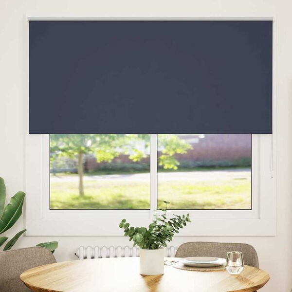 vidaXL Roller Blind Blackout Marine 160x130 cm Fabric Width 156.6 cm Polyester
