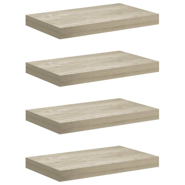 vidaXL Floating Wall Shelves 4 pcs Oak 40x23x3.8 cm MDF