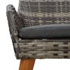 vidaXL Garden Chair 2 pcs Grey 55 x 62.5 x 82cm Poly Rattan