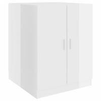 vidaXL Washing and Drying Machine Pedestal with Pull-Out Shelves White