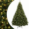 vidaXL Artificial Hinged Christmas Tree 270 cm 600 LEDs Warm White