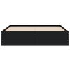 vidaXL Bed Frame with Drawers without Mattress Black 150x200 cm King Size