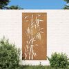 vidaXL Garden Wall Decoration 105x55 cm Corten Steel Bamboo Design