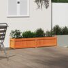 vidaXL Garden Planter Wax Brown 150x31x31 cm Solid Wood Pine