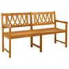 vidaXL Outdoor Bench 2 -Seater 150 x 56 x 90 cm Solid Acacia Wood