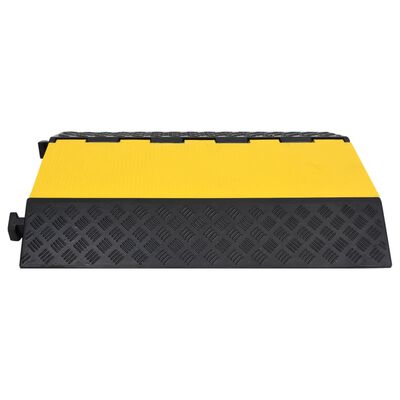 vidaXL Cable Protector Ramp with 2 Channels 90 cm Rubber