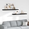 vidaXL Floating Wall Shelves 2 pcs High Gloss Black 120x23.5x3.8 cm MDF