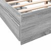 vidaXL Bed Frame with Drawers without Mattress Grey Sonoma 160x200 cm