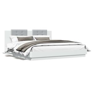 vidaXL Bed Frame without Mattress White 200x200cm