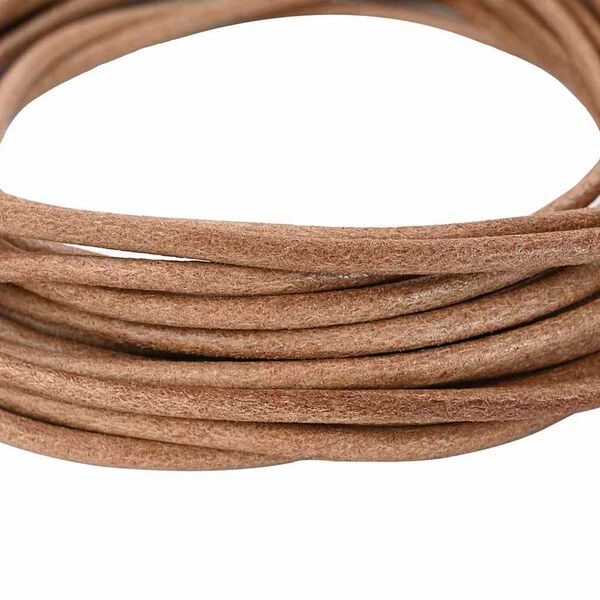 vidaXL Leather Cord Brown &Oslash;5 mm x 5 m Leather
